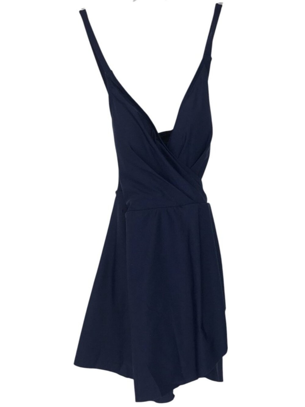 Cupshe Womens Size Large V-Neck Ruffled Swim One Piece Flyaway Dress Blue